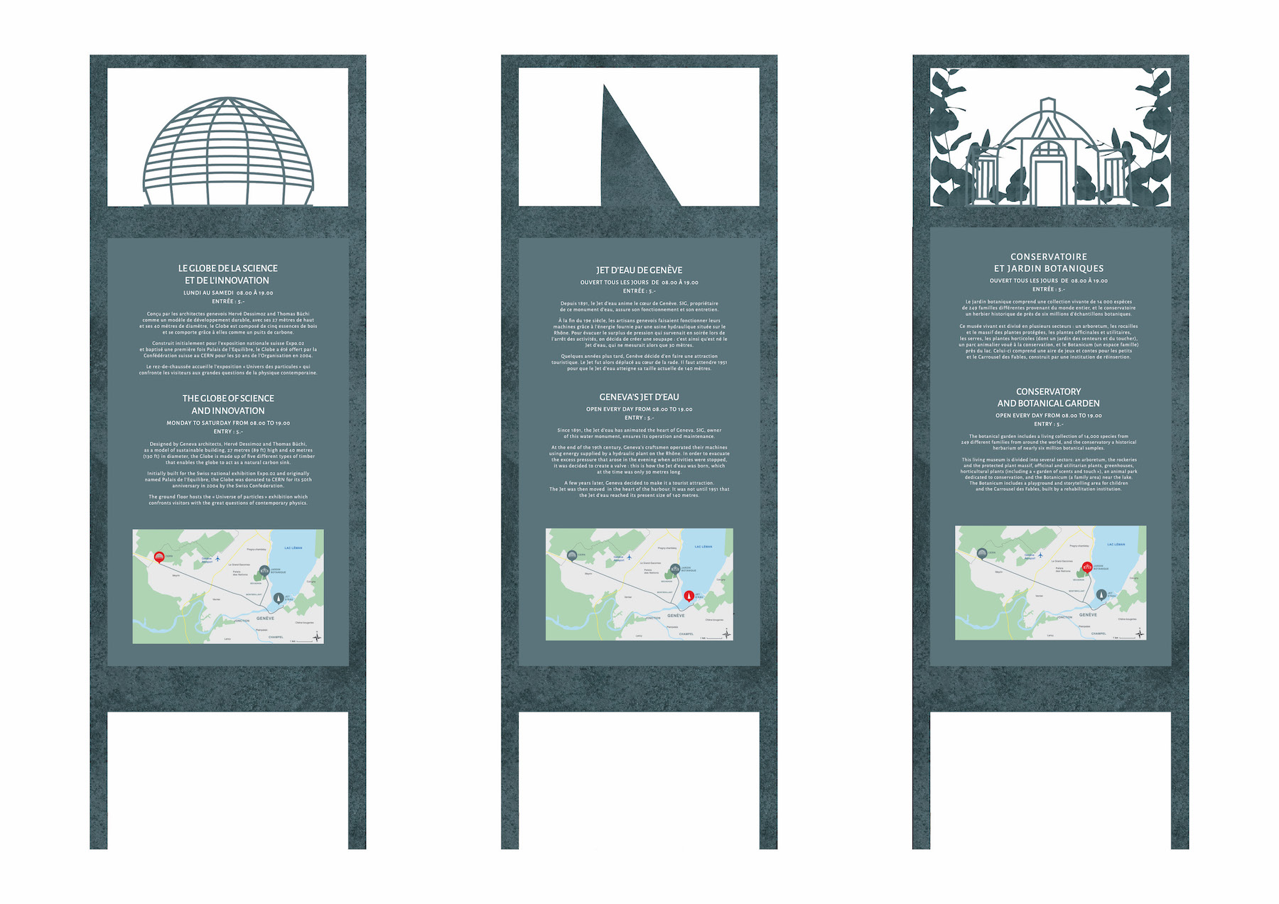 Clara Barton Communication - Signalétique Touristique Graphisme - Genève - Panneaux